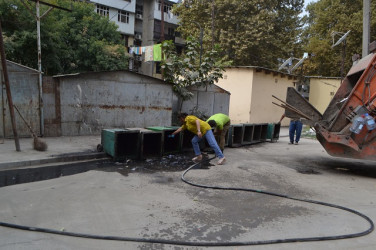 Çoxmənzilli yaşayış binalarında aparılan əsaslı təmir işlərinin gedişinə baxış keçirildi.