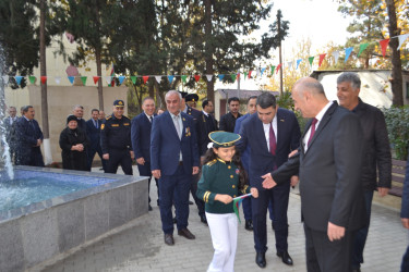 8 Noyabr Zəfər Günü münasibəti ilə Mingəçevirdə Azərbaycanın Milli Qəhrəmanı Natiq Qasımovun xatirəsinə yaradılmış parkın açılış mərasimi keçirilib.
