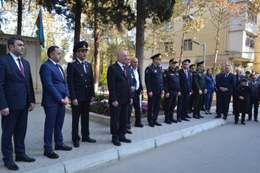 8 Noyabr Zəfər Günü münasibəti ilə Mingəçevirdə Azərbaycanın Milli Qəhrəmanı Natiq Qasımovun xatirəsinə yaradılmış parkın açılış mərasimi keçirilib.