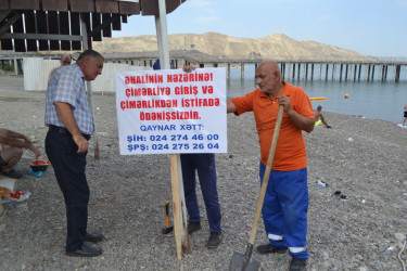 Mingəçevir şəhər çimərliyi və körfəzlərində reydlər aparılmışdır