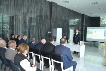 AZƏRBAYCANIN DÖVLƏT MÜSTƏQİLLİYİ ƏBƏDİDİR  28 may - Müstəqillik günü münasibətilə Mingəçevir şəhər İcra Hakimiyyəti və YAP şəhər təşkilatı birgə  konfrans keçirib