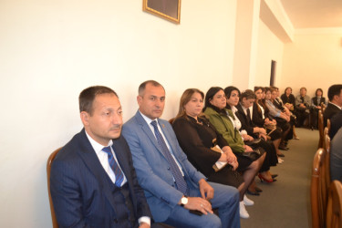 5 oktyabr Müəllim Günü münasibəti ilə Mingəçevir şəhər İcra Hakimiyyətinin başçısı İlham İsmayılovun təhsil işçiləri ilə görüşü
