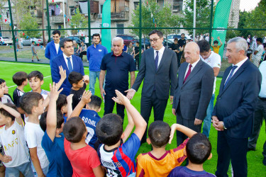 İyulun 3-də Mingəçevirdə uşaqlar üçün yaradılmış yeni idman meydançasının açılışı oldu.