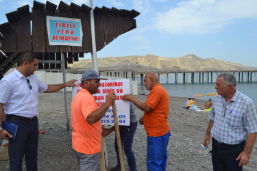 Mingəçevir şəhər çimərliyi və körfəzlərində reydlər aparılmışdır