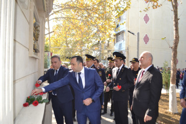 8 Noyabr Zəfər Günü münasibəti ilə Mingəçevirdə Azərbaycanın Milli Qəhrəmanı Natiq Qasımovun xatirəsinə yaradılmış parkın açılış mərasimi keçirilib.