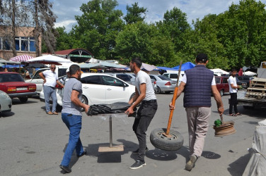 Mingəçevirdə qanunsuz küçə ticarətinə qarşı reyd keçirilib.