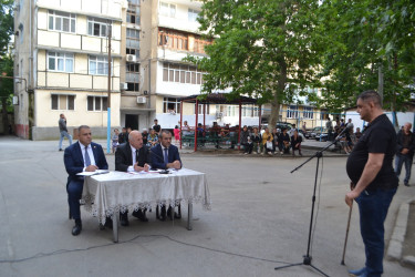 Mingəçevir şəhər İcra Hakimiyyətinin başçısı İlham İsmayılovun vətəndaşlarla növbəti səyyar görüşü may ayının 25-də keçirilib