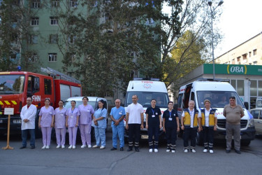 Mingəçevir şəhərində mülki müdafiə məşqi keçirilib
