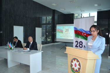 AZƏRBAYCANIN DÖVLƏT MÜSTƏQİLLİYİ ƏBƏDİDİR  28 may - Müstəqillik günü münasibətilə Mingəçevir şəhər İcra Hakimiyyəti və YAP şəhər təşkilatı birgə  konfrans keçirib