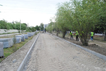 Mingəçevir şəhərində  də abadlıq quruculuq işləri sürətlə davam etdirilir.