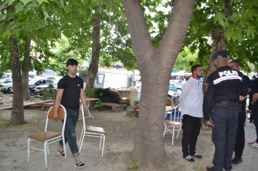 Mingəçevirdə qanunsuz küçə ticarətinə qarşı reyd keçirilib.