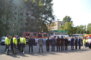Mingəçevir şəhərində mülki müdafiə məşqi keçirilib