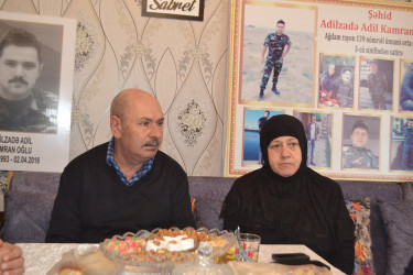 Aprel döyüşlərində şəhid olan Adil Adilzadənin ailəsi ziyarət olunub.