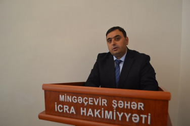 13 mart tarixində Mingəçevir Şəhər İcra Hakimiyyəti başçısı yanında Şuranın növbəti iclası keçirilib.