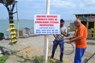 Mingəçevir şəhər çimərliyi və körfəzlərində reydlər aparılmışdır