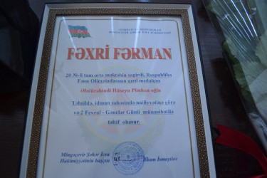 2 Fevral "Gənclər Günü" münasibətilə Mingəçevir gəncləri ilə görüş keçirildi