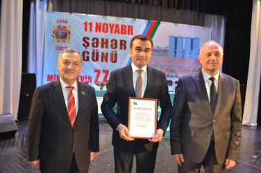 Mingəçevir Dövlət Dram Teatrında Mingəçevir şəhərinin 77 illiyi münasibətilə tədbir keçirildi