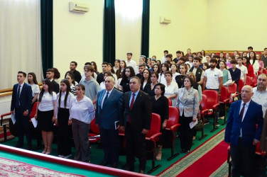Mingəçevir Dövlət Universitetində “Konstitusiya və Suverenlik İli” çərçivəsində tələbələrin elmi-praktik konfransı keçirilib