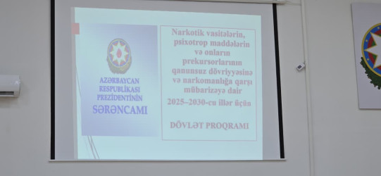 Narkomanlığa və narkotik vasitələrin qanunsuz dövriyyəsinə qarşı mübarzə mövzusunda tədbir keçirildi.
