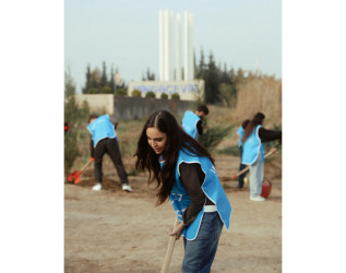 Leyla Əliyeva Mingəçevirdə ekoloji aksiyalarda iştirak edib