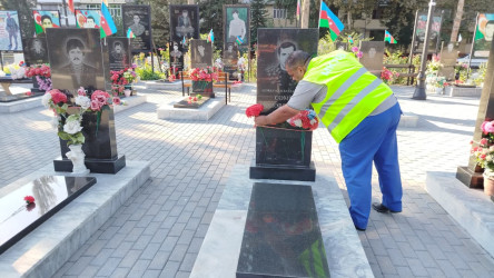 Mingəçevir şəhərində "Anım Günü" ilə bağlı təmizlik işləri aparılmışdır.