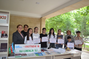 “Konstitusiya və Suverenlik İli” çərçivəsində maarifləndirmə tədbirləri davam edir.