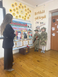 R.Mirabov adına 7 saylı tam orta məktəbdə  Aprel döyüşlərinə həsr olunmuş kompozisiya təşkil edilmişdir.