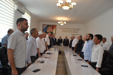 08.08.2025-ci il tarixd' Azərbaycan Ağsaqqallar Şurasının Mingəçevir şəhər şöbəsinin  hesabat yığıncağı keçirilib