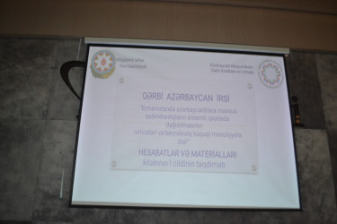 QƏRBİ AZƏRBAYCAN İRSİ: Kitabın təqdimat mərasimi Az.İES və Sənaye Parkınında keçirilib.