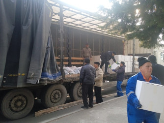 "31 dekabr Dünya Azərbaycanlılarının Həmrəyliyi Günü" və "Yeni il" münasibətilə 493 ədəd ərzaq bağlaması paylanıldı