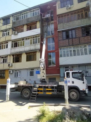 Mingəçevir şəhərində təmir işləri aparılan çoxmənzilli binalara ictimai  baxış keçirildi