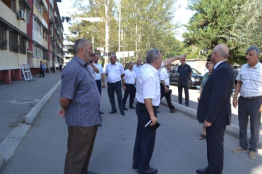 Mingəçevir şəhərində təmir işləri aparılan çoxmənzilli binalara ictimai  baxış keçirildi