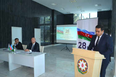 AZƏRBAYCANIN DÖVLƏT MÜSTƏQİLLİYİ ƏBƏDİDİR  28 may - Müstəqillik günü münasibətilə Mingəçevir şəhər İcra Hakimiyyəti və YAP şəhər təşkilatı birgə  konfrans keçirib