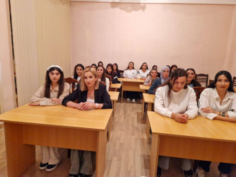 17.09.2025-ci il tarixdə Mingəçevir şəhər şəhid Azər Niftəliyev adına Mədəniyyət Mərkəzinin Sənətkarlıq klubunda  mühazirə təşkil olunmuşdur.