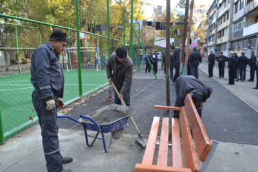 Mingəçevirdə Abadlıq-quruculuq işləri davam edir. Məhəllələrə baxış keçirildi