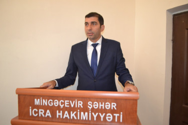 23 sentyabr tarixində Mingəçevir Şəhər İcra Hakimiyyəti başçısı yanında Şuranın növbəti iclası keçirilib.