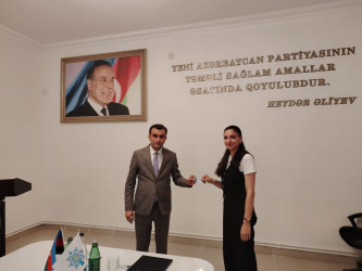 11 Sentyabr 2025 ci il tarixdə YAP Mingəçevir şəhər təşkilatında Yeni Azərbaycan Partiyasına yeni üzv seçilən gənclərlə görüş keçirilmişdir.