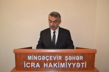16 aprel tarixində Mingəçevir Şəhər İcra Hakimiyyəti başçısı yanında Şuranın növbəti iclası keçirilib.