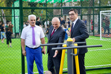 İyulun 3-də Mingəçevirdə uşaqlar üçün yaradılmış yeni idman meydançasının açılışı oldu.