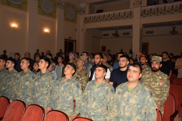 27 sentyabr-Anım Günü  ilə əlaqədar olaraq  "Vətən şəhidləri" adlı tamaşa-kompozisiyası nümayiş olunub.