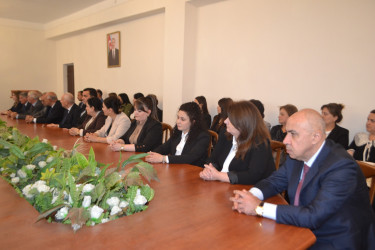 5 oktyabr Müəllim Günü münasibəti ilə Mingəçevir şəhər İcra Hakimiyyətinin başçısı İlham İsmayılovun təhsil işçiləri ilə görüşü