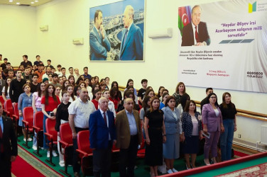 Mingəçevir Dövlət Universitetində “Konstitusiya və Suverenlik İli” çərçivəsində tələbələrin elmi-praktik konfransı keçirilib