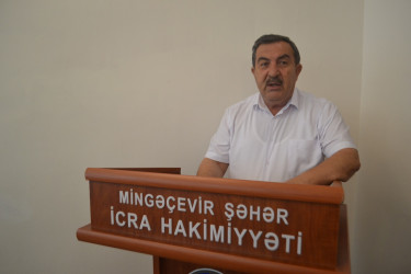 31 iyul tarixində Mingəçevir Şəhər İcra Hakimiyyəti başçısı yanında Şuranın növbəti iclası keçirilib.