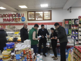 Mingəçevir şəhərində qida təhlükəsizliyi ilə əlaqədar nöbtəti maarifləndirici görüşlər keçirilib.