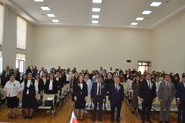 Mingəçevirdə təhsil işçilərinin Ümummilli lider Heydər Əliyevin anadan olmasının 102-ci ildönümü ilə əlaqədar “Heydər Əliyev və Qərbi Azərbaycan”mövzusunda elmi konfransı keçirilib.