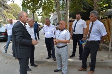 Çoxmənzilli yaşayış binalarında aparılan əsaslı təmir işlərinin gedişinə baxış keçirildi.