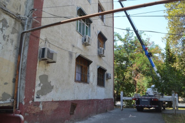 Mingəçevir şəhərində təmir işləri aparılan çoxmənzilli binalara ictimai  baxış keçirildi